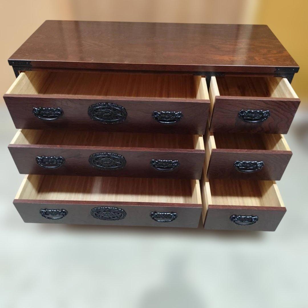 岩谷堂箪笥風 民芸家具 欅 整理タンス 和箪笥 時代箪笥 幅105.5cm