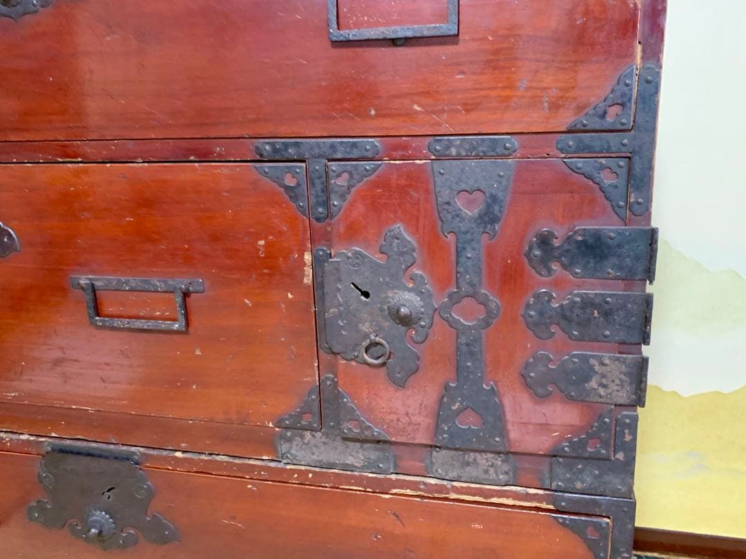 ☆【アンティーク】和箪笥 昭和レトロ 古タンス 桐箪笥 漆