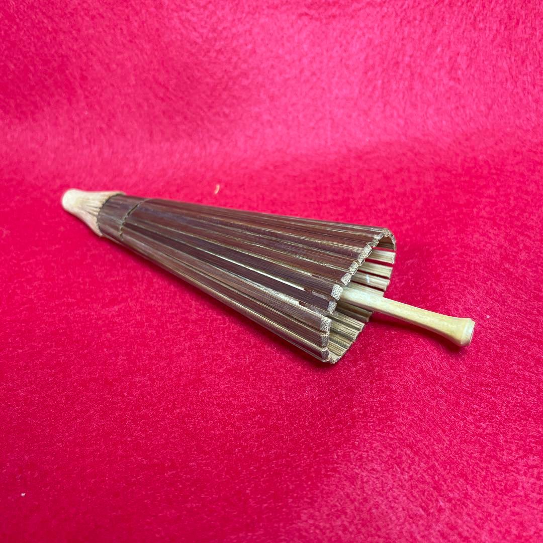 茶道具　傘香合　竹製