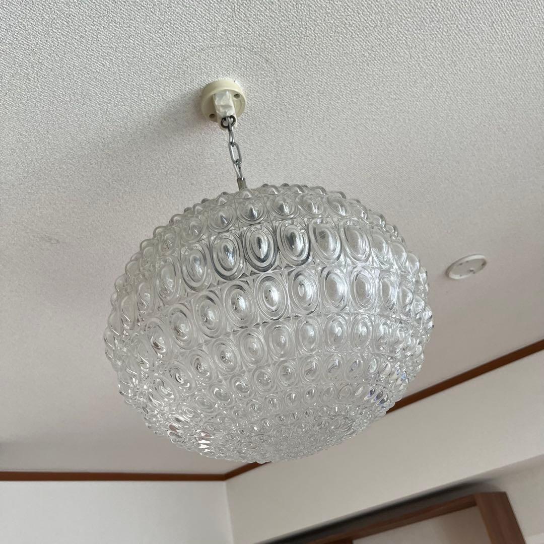 ガラス製ペンダントライト　ヴィンテージ