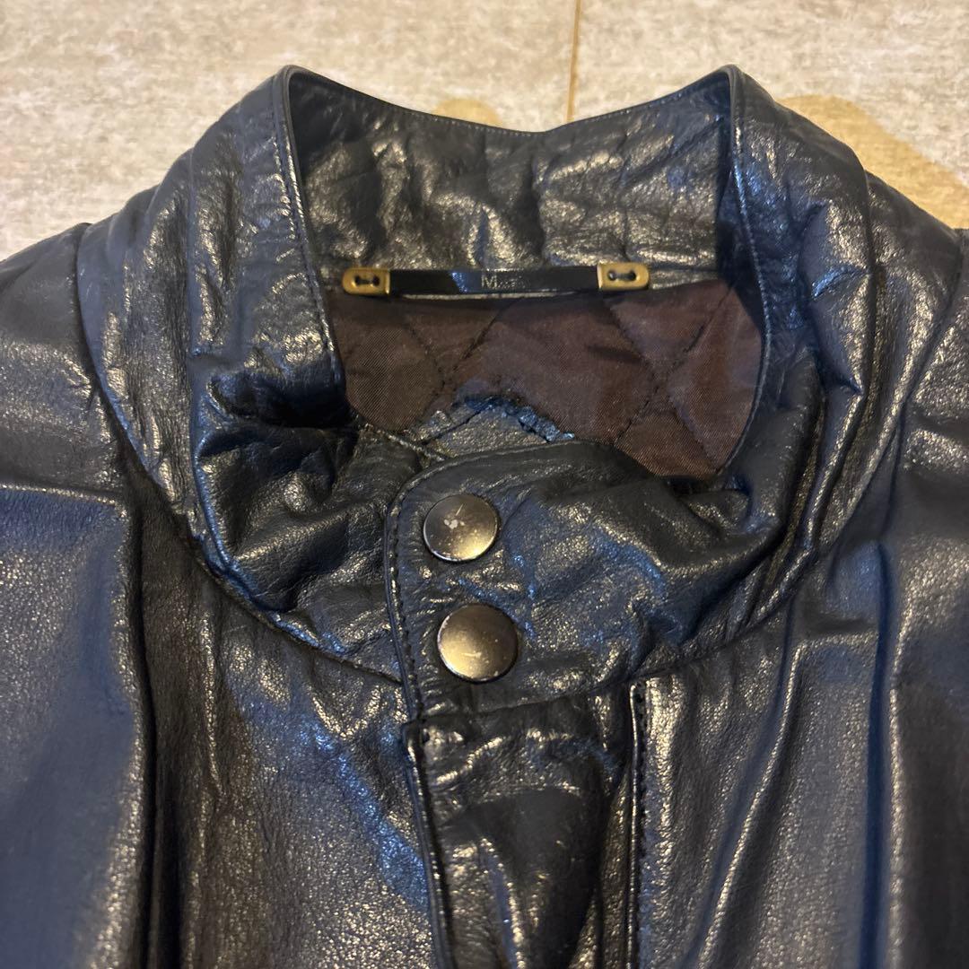 80s vintage 革ジャン レザージャケット 牛革 ショート丈