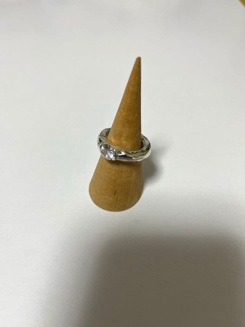 e.m. ジルコニア1粒埋め込みリング☆イーエム