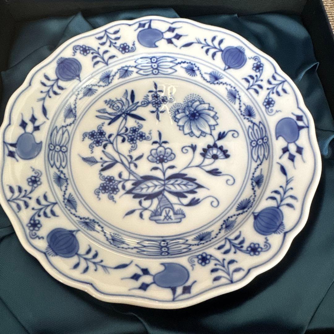 マイセン ブルーオニオン プレート2枚新品　箱入り