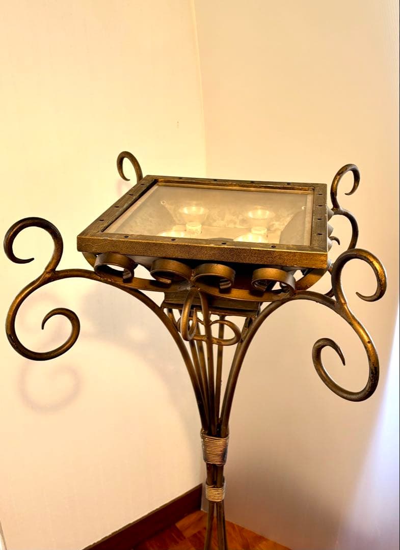貴重　アンティーク　ディスプレイ　装飾　スタンド　ブロンズ