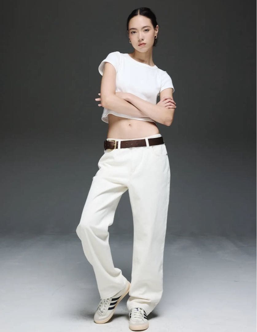 GLOWNY THE JANE JEANS (WHITE)デニム　グロウニー