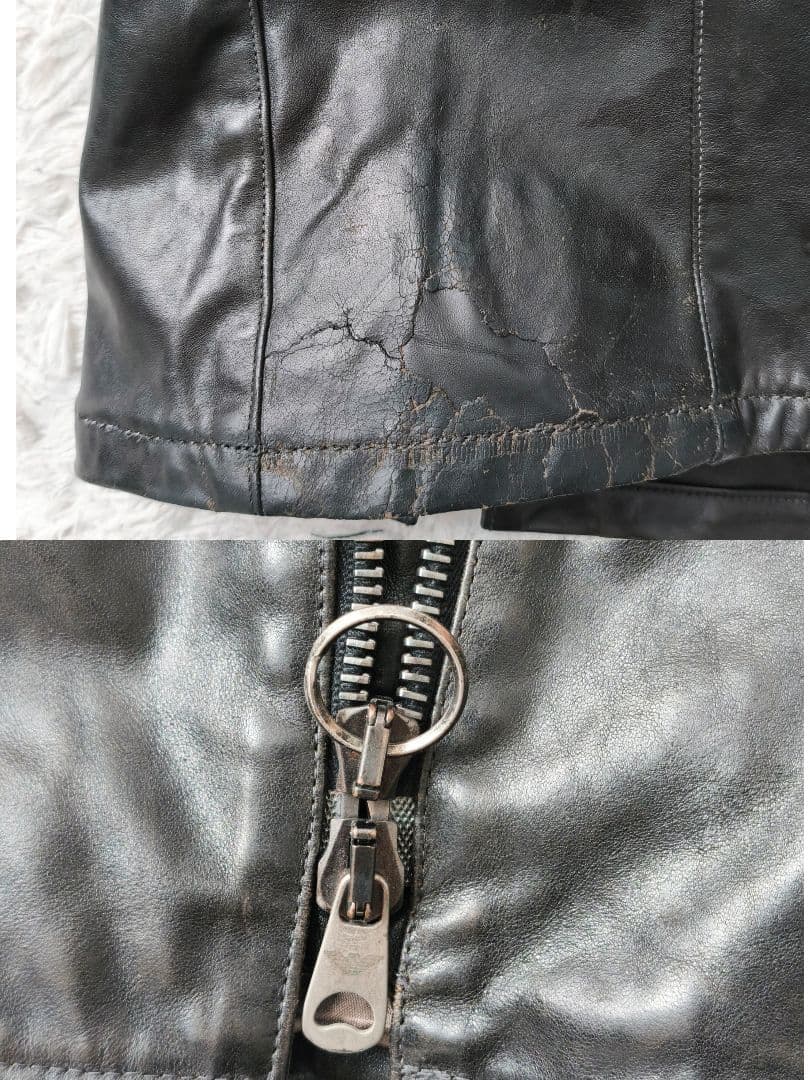 【高級◎ 希少】総丈83 エンポリオアルマーニ レザージャケット イタリア製