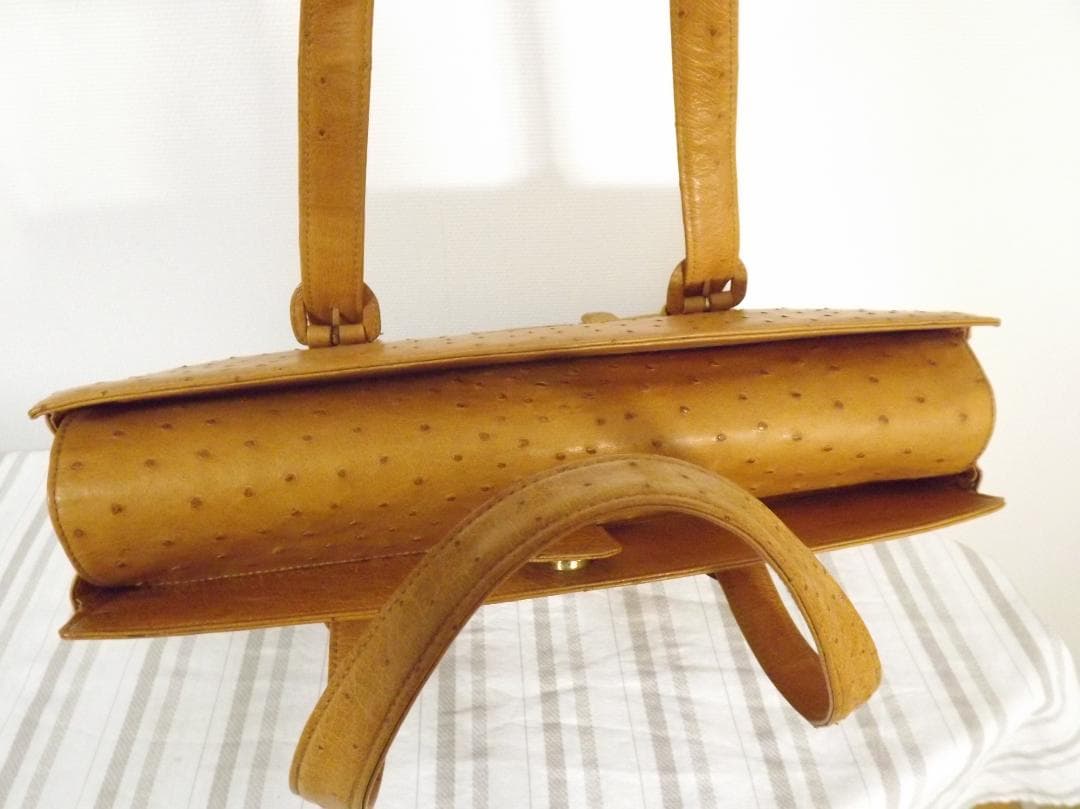 ジャンフランコフェラーリ ヴィンテージ　オーストリッチ　ビジネス　バッグ