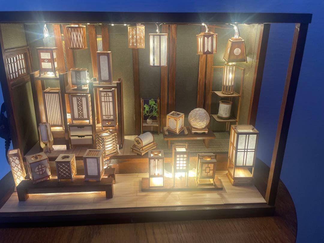 和風ジオラマ　行燈屋 人感センサーLED付き　日本家屋　ドールハウス