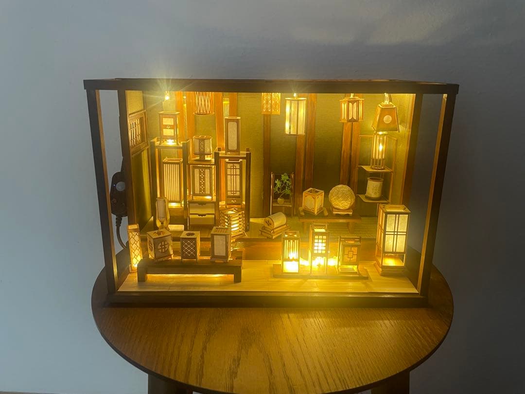 和風ジオラマ　行燈屋 人感センサーLED付き　日本家屋　ドールハウス
