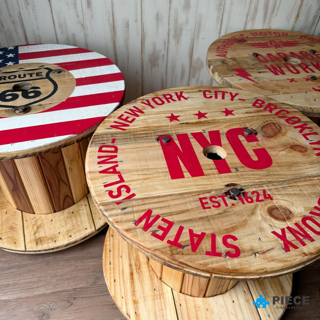 ケーブルドラム 電線ドラム テーブル アメリカン インテリア ガレージ GW①