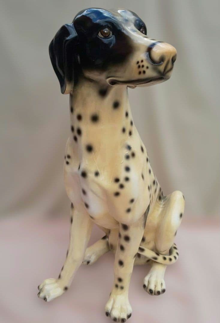 ヴィンテージ ダルメシアン 犬 陶器 置物