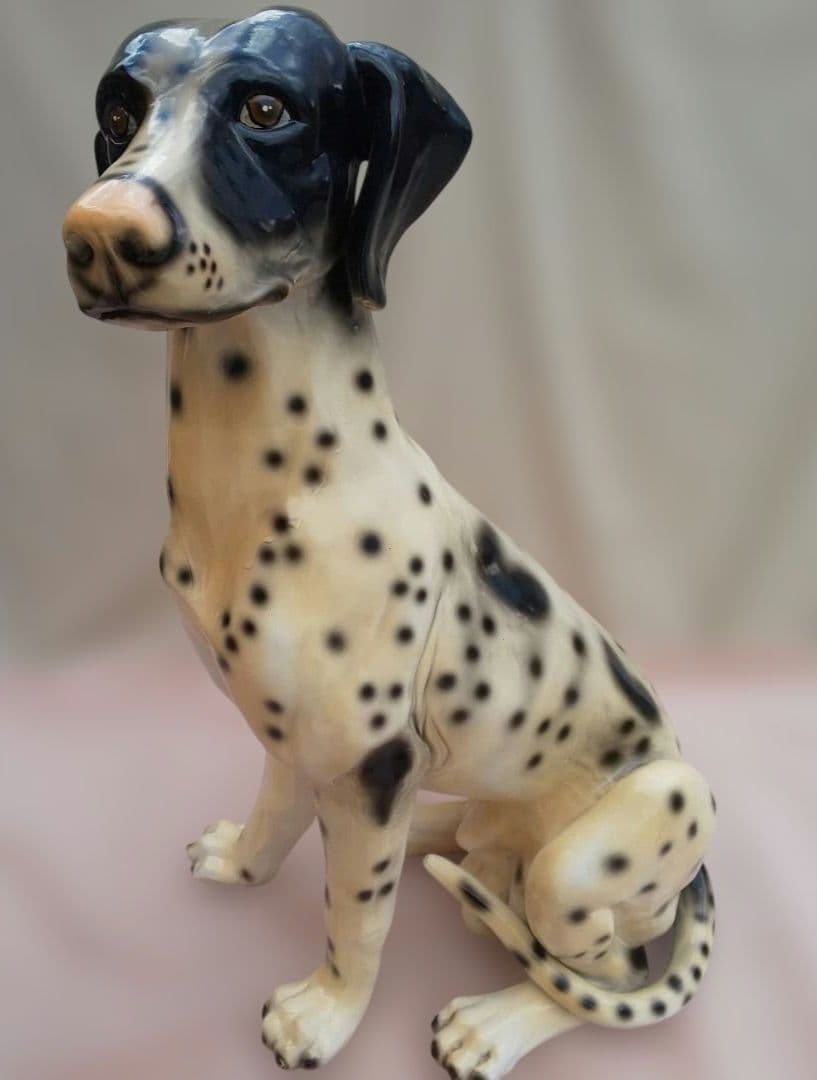 ヴィンテージ ダルメシアン 犬 陶器 置物