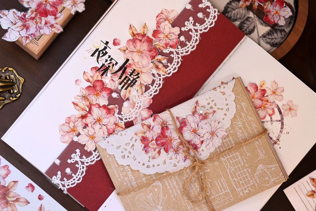 小白家文創《赤相思》海外マスキングテープ　マステ 【2509】