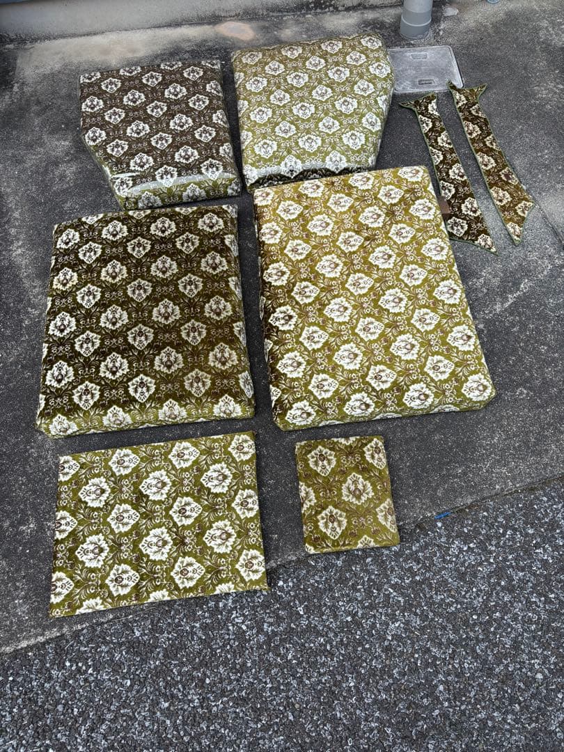 UD17 クオン マット等 多花束オレンジ 車用ソファセット