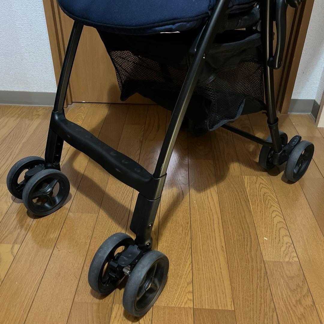 アップリカ カルーンエアー カルーン ベビーカー A型 軽量 ドット ネイビー