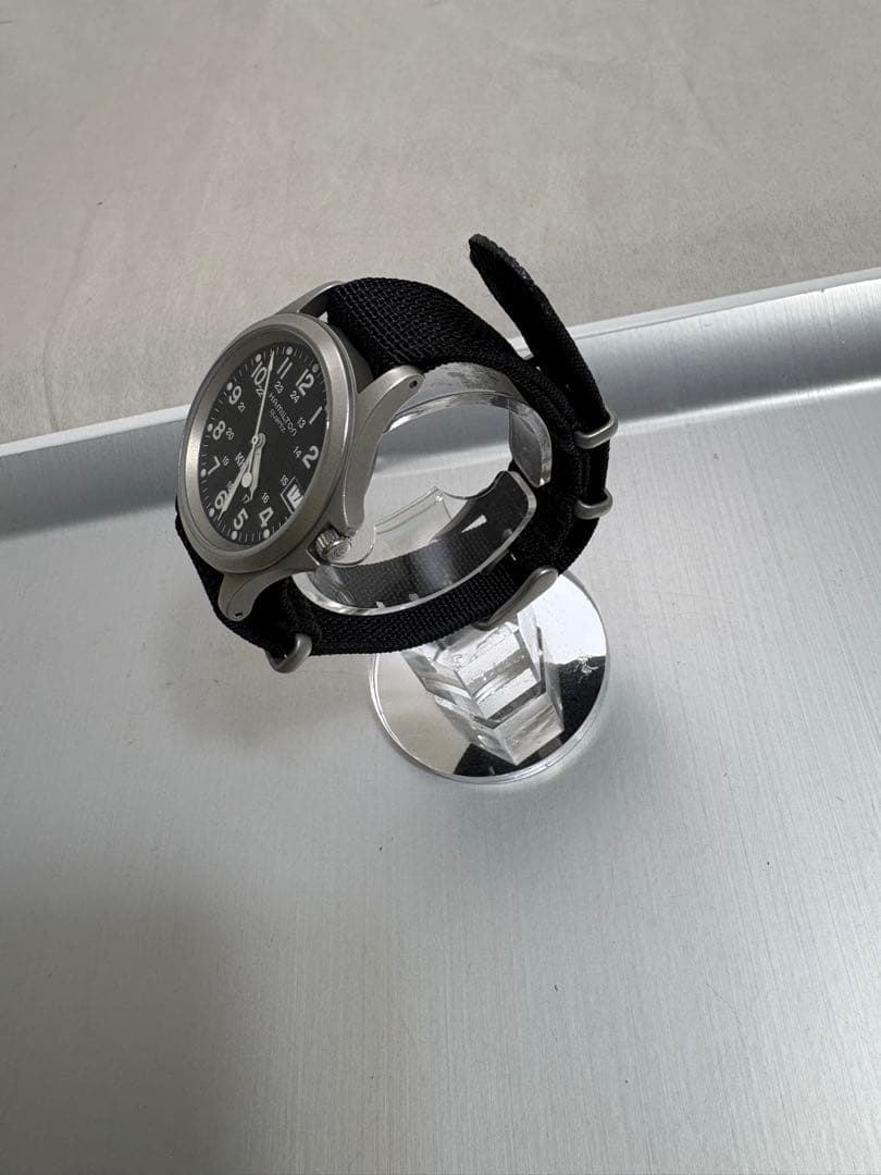 【稼働品】ハミルトン カーキ 9445B ブラック文字盤 ビンテージ