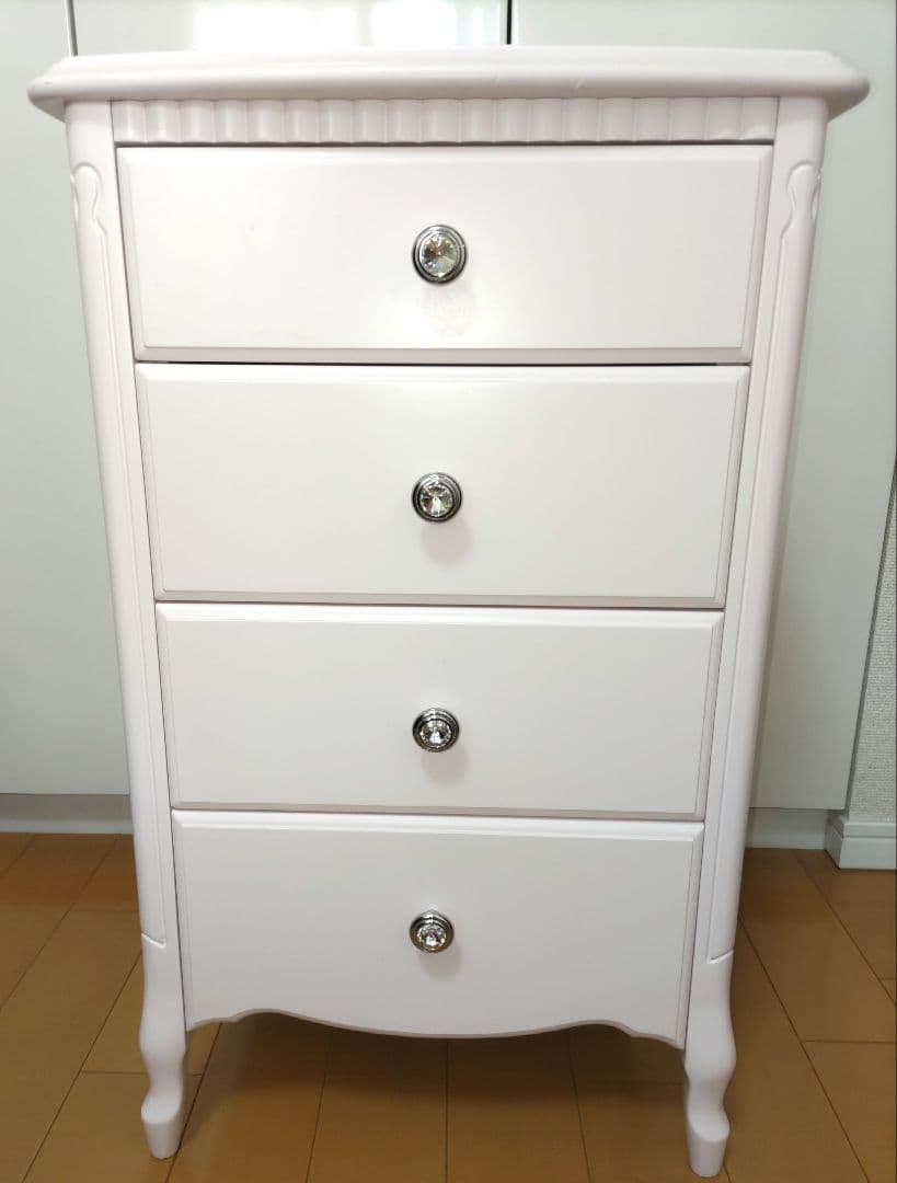 【美品】ベビーピンク4段チェスト