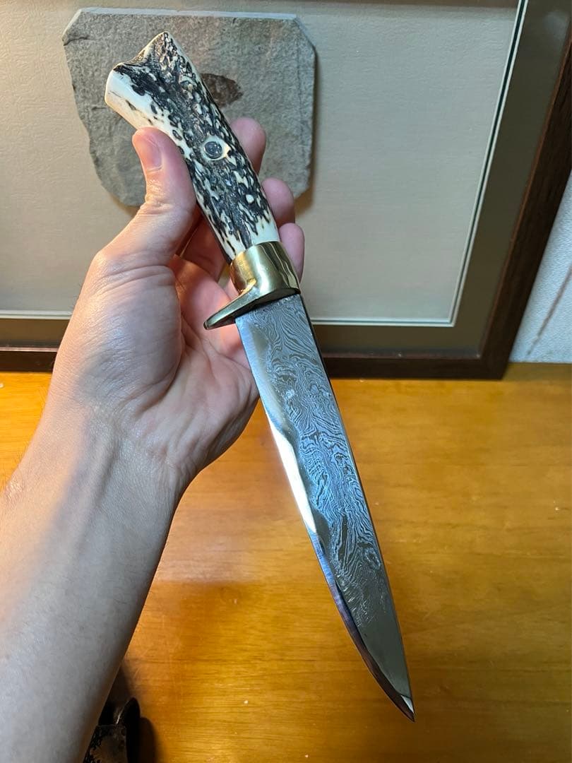 玉鋼製の狩猟用ナイフ天野刃物工房