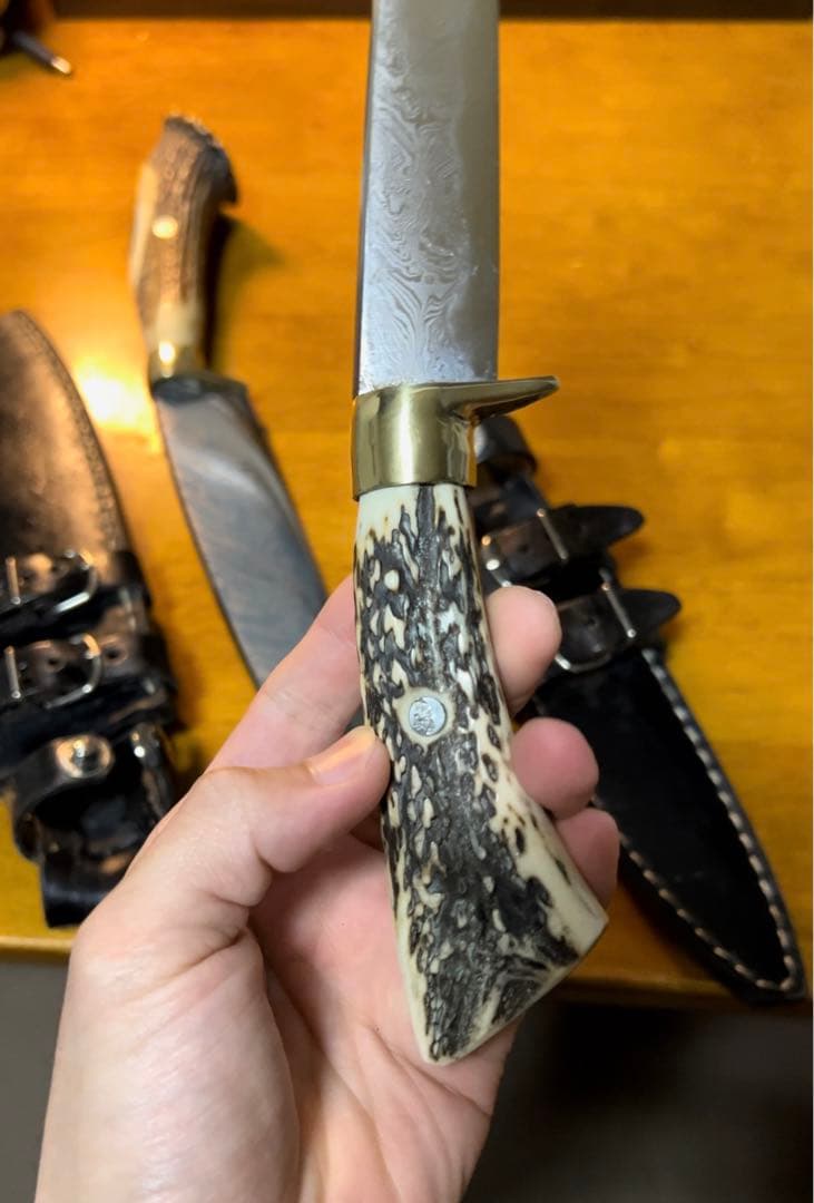 玉鋼製の狩猟用ナイフ天野刃物工房