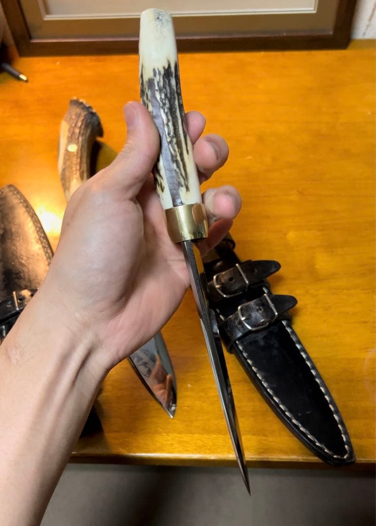 玉鋼製の狩猟用ナイフ天野刃物工房