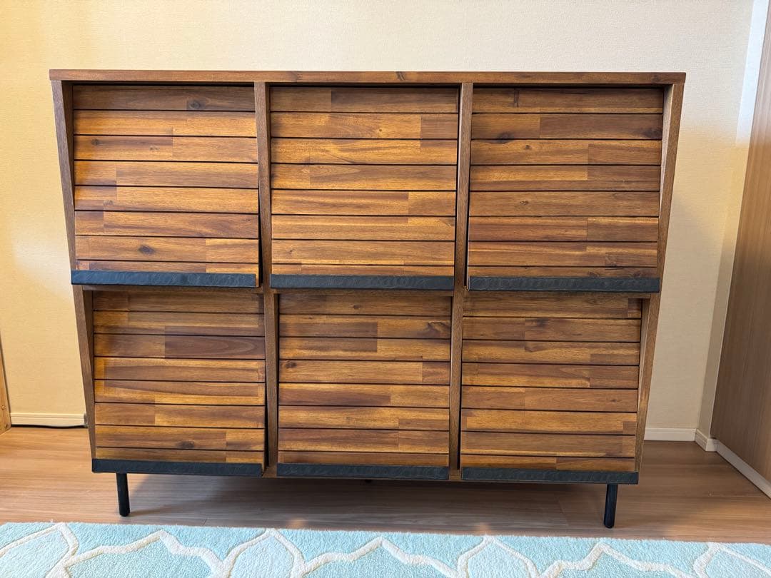 unico　SWELLA　スウェラ　レコードラック　アカシア材　W1190