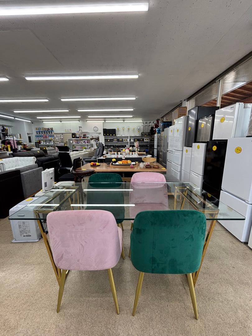 フランフラン Francfranc フェリシテ クリアガラスダイニング5点セット