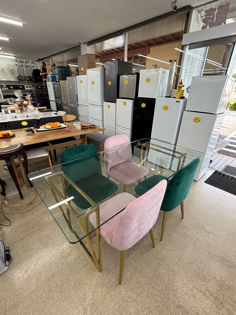 フランフラン Francfranc フェリシテ クリアガラスダイニング5点セット