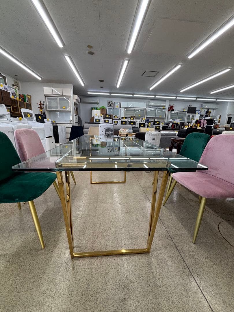 フランフラン Francfranc フェリシテ クリアガラスダイニング5点セット