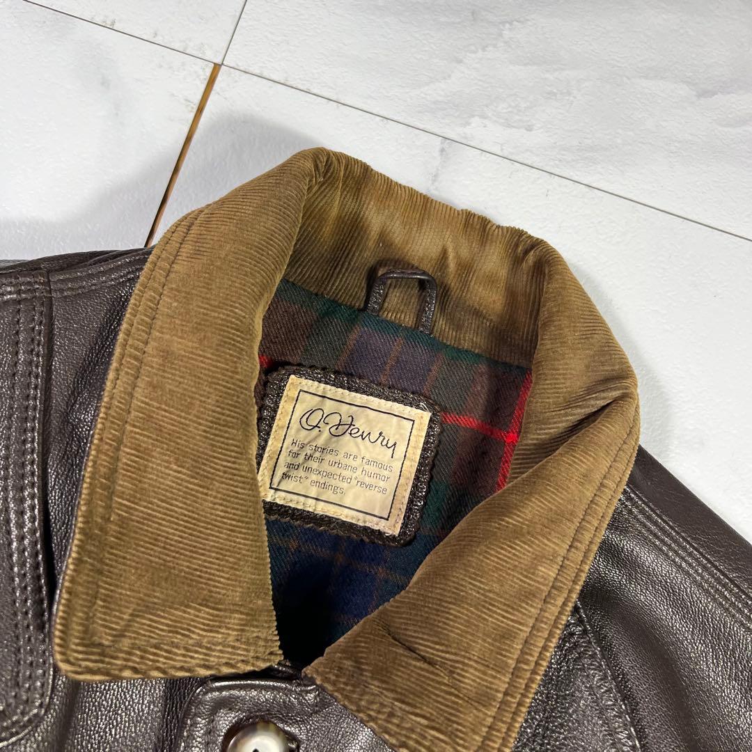80's 90's O.Henry レザースポーツジャケット レザーコート