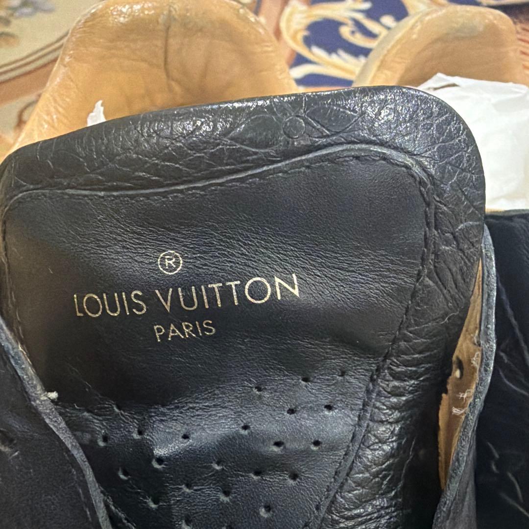LOUIS VUITTON ブラック レザー スニーカー