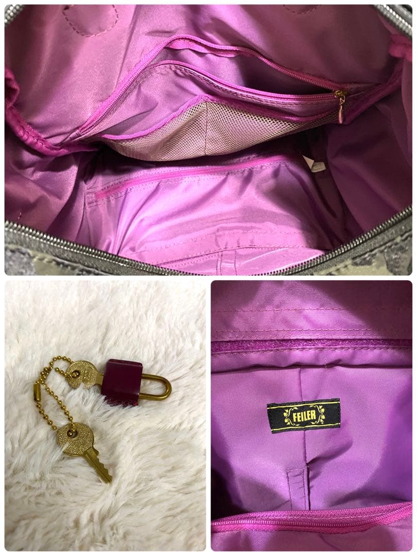 美品 FEILERトラベルキャリー トローリーバッグ 花柄