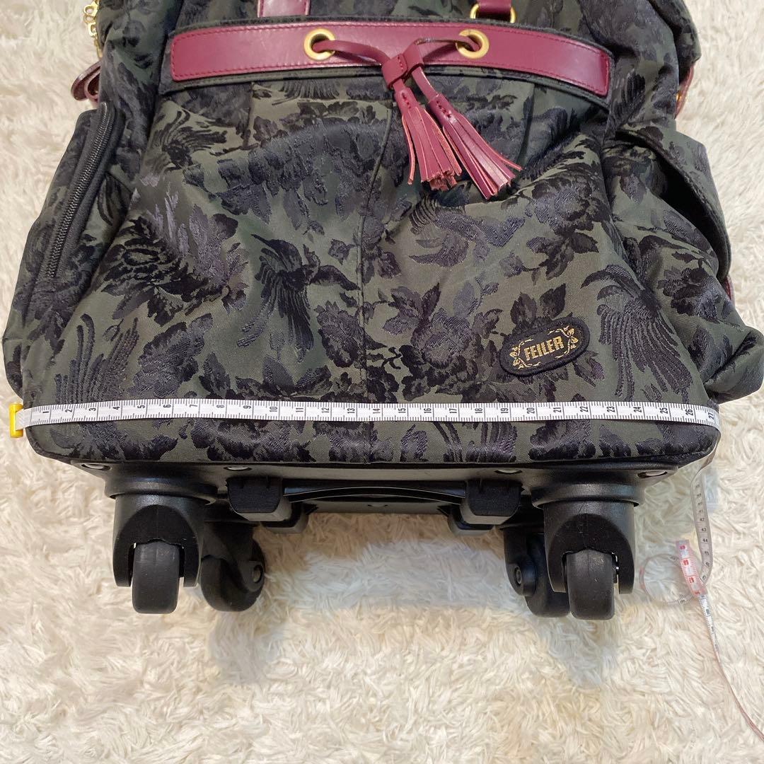 美品 FEILERトラベルキャリー トローリーバッグ 花柄