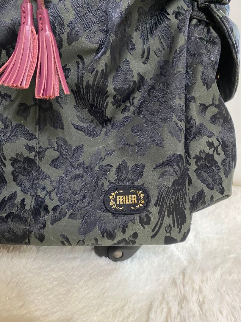 美品 FEILERトラベルキャリー トローリーバッグ 花柄