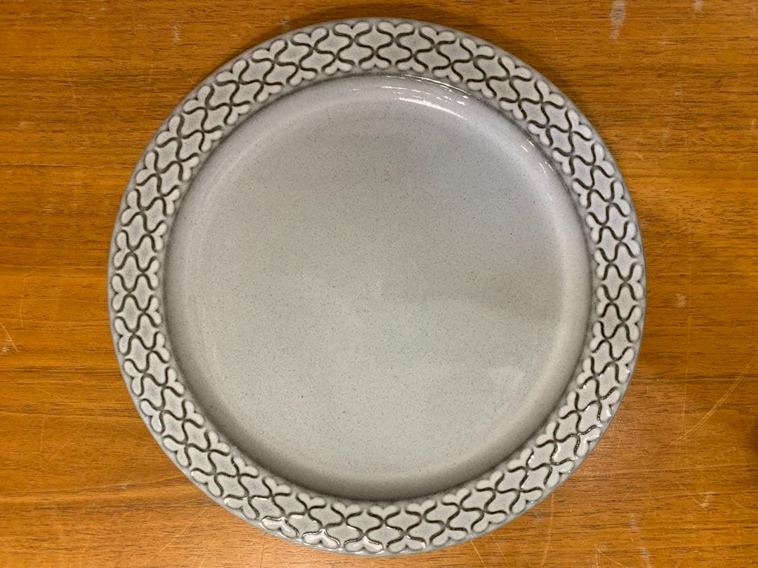 N0706-16★ B&G CORDIAL STONE WARE グレー皿2枚