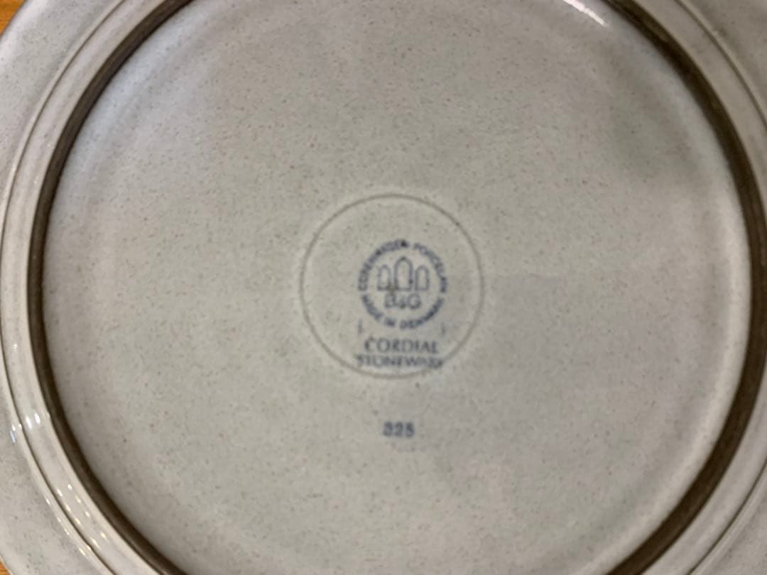 N0706-16★ B&G CORDIAL STONE WARE グレー皿2枚