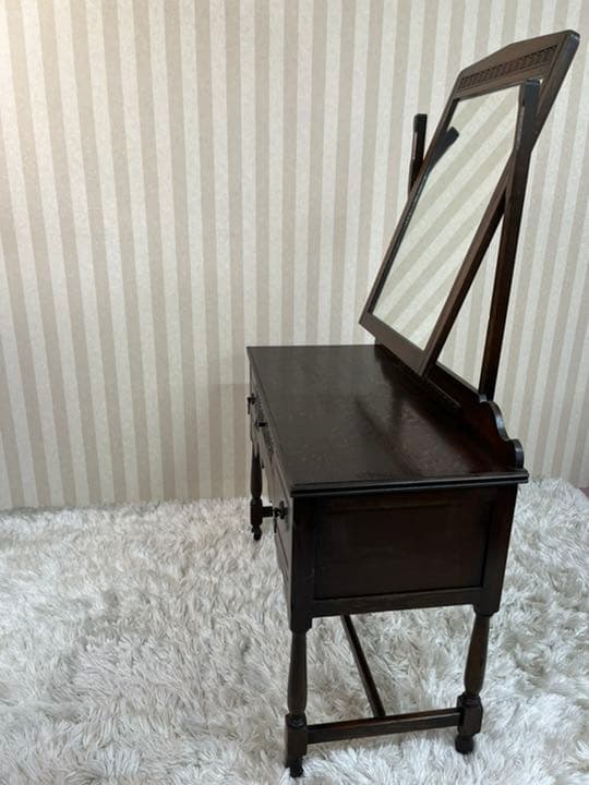 アンティーク　鏡台　彫刻　取っ手　アジアンテイスト　ヴィンテージ