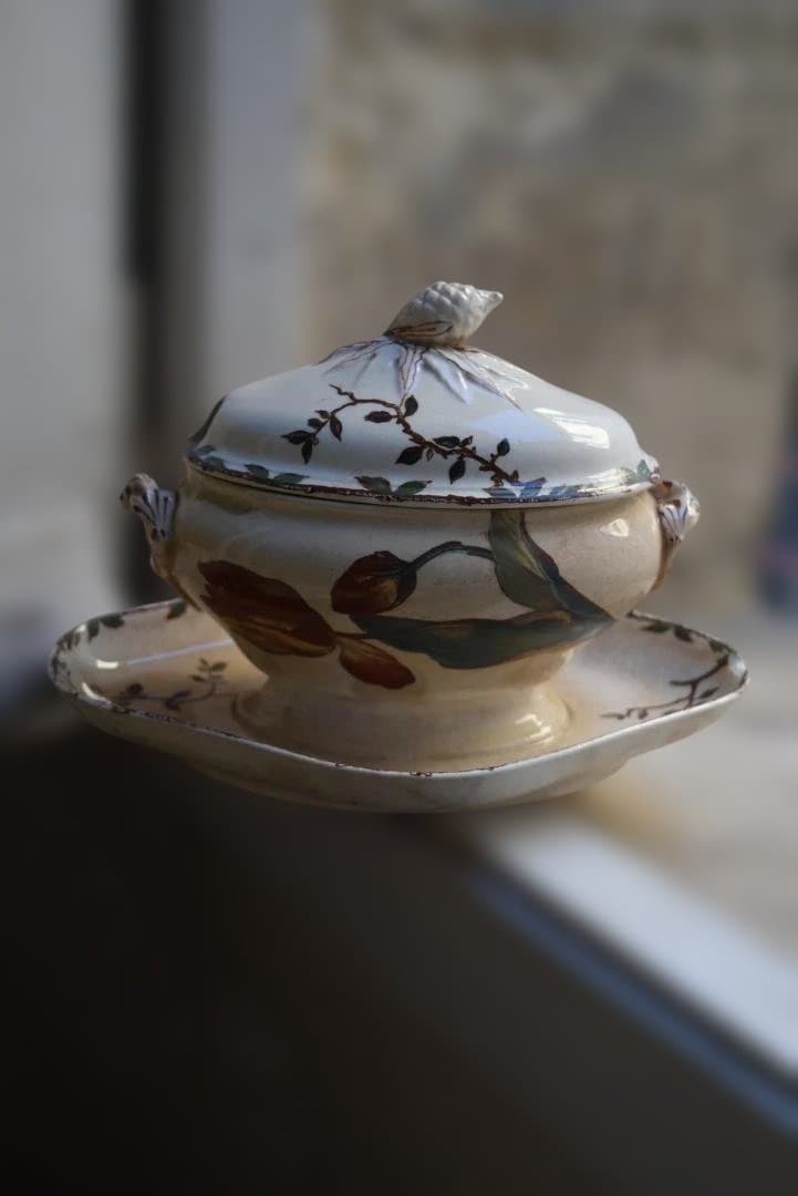 レアChoisy Le Roi　OXFORD　つばめと花のマスタードの器