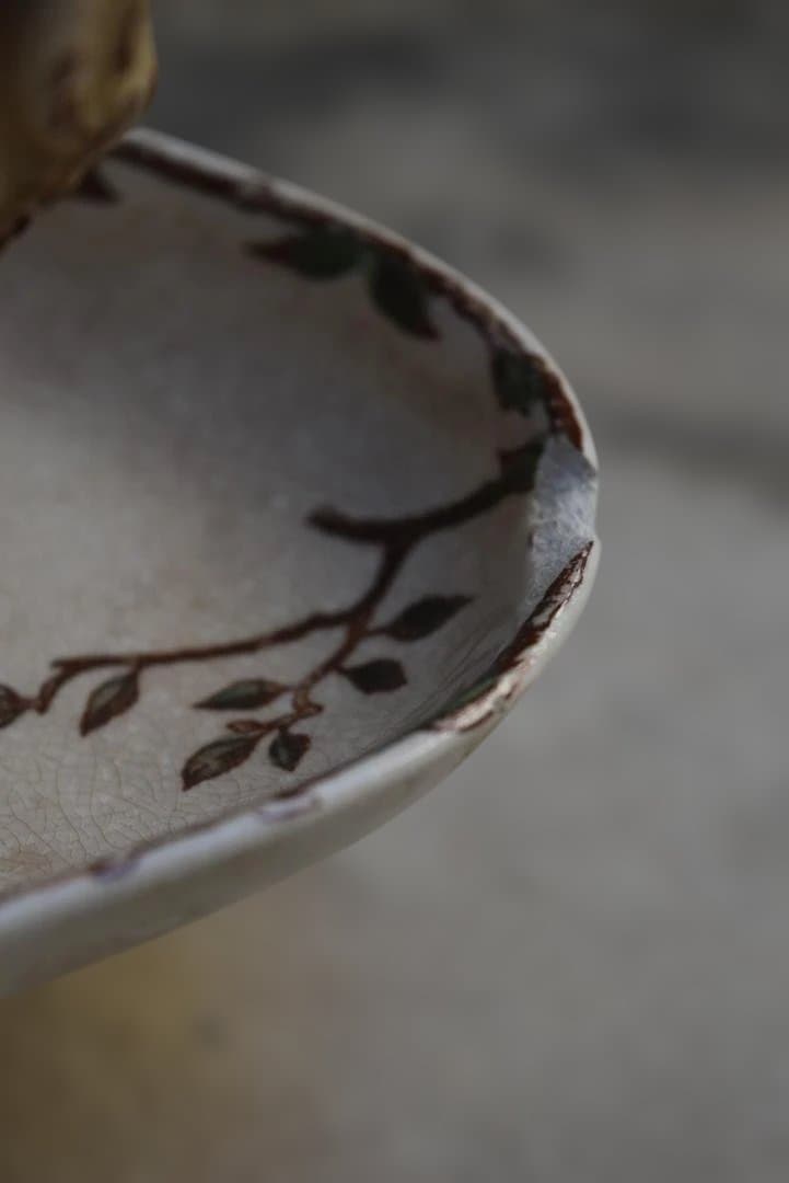 レアChoisy Le Roi　OXFORD　つばめと花のマスタードの器