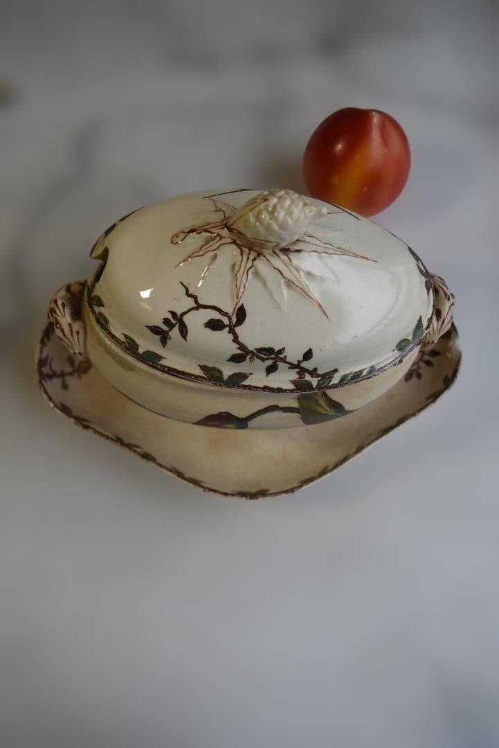 レアChoisy Le Roi　OXFORD　つばめと花のマスタードの器