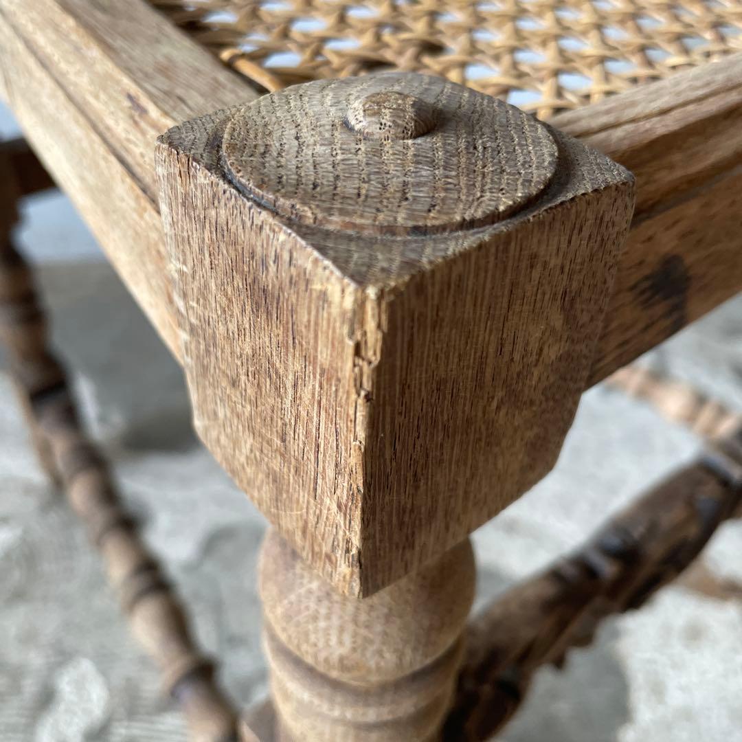 年末・年始SALE ビンテージ ラタンダイニングチェア　カフェチェア 剥離