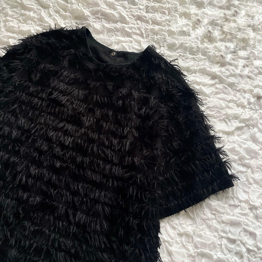 Gypsohila ジプソフィア Feather Tee 半袖 トップス 黒