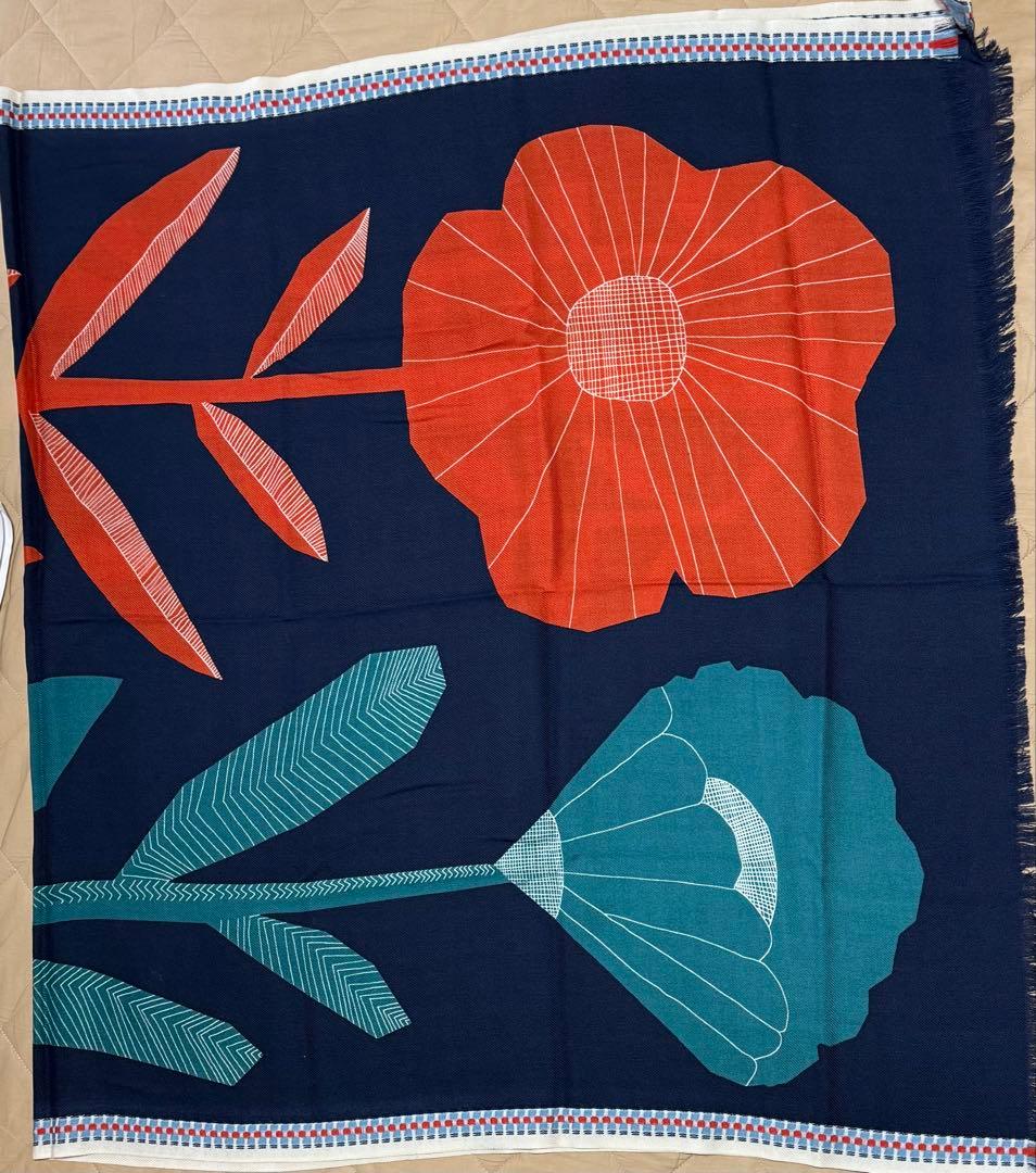 【新品】イヌイの花柄ウールストール