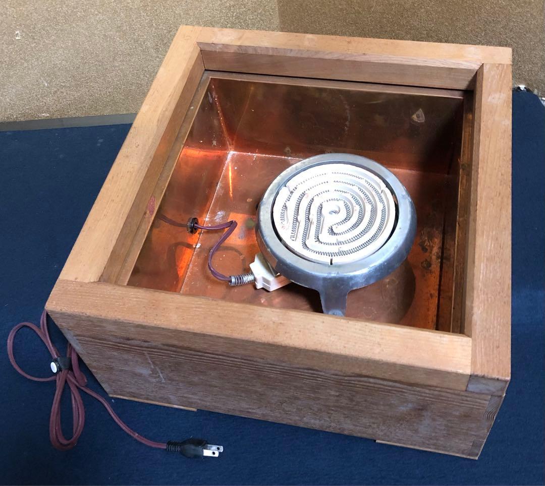 割引中❗️《レ》茶道具 桑色 磨入子 置炉 コード穴付 電熱器付 元箱　1f