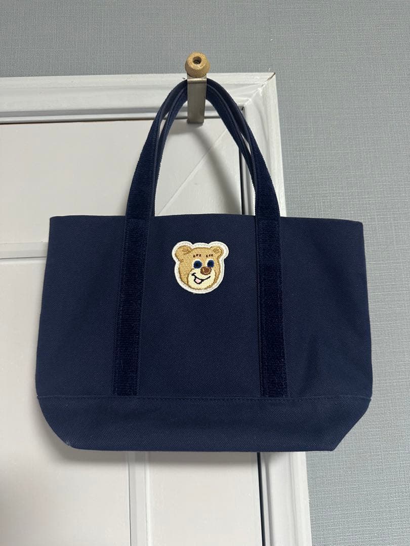【フェイラー】オールドテディワッペン　ネイビー　トートバッグ　小