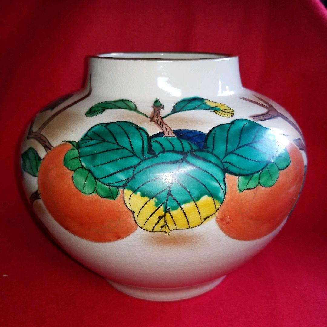 値下げしました。久谷　九谷焼　玉竜　【長玉竜作】花瓶