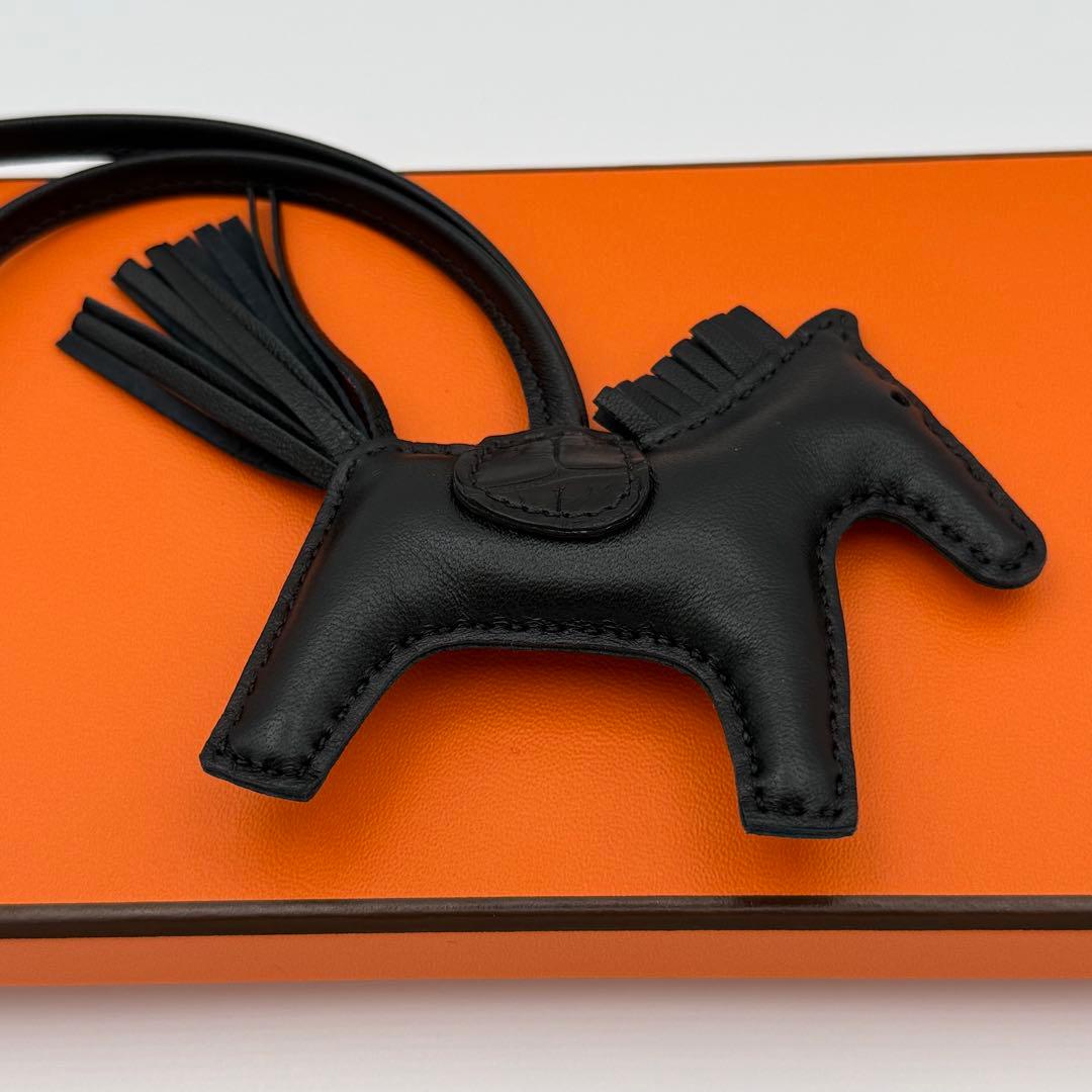 ☆激レア☆HERMESロデオタッチPM アニョーミロ・アリゲーター ソーブラック