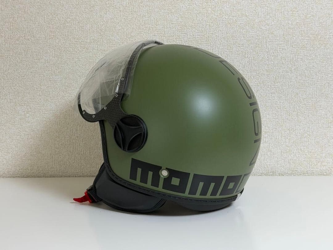 MOMO FGTR Classic ジェットヘルメット マットグリーン Lサイズ
