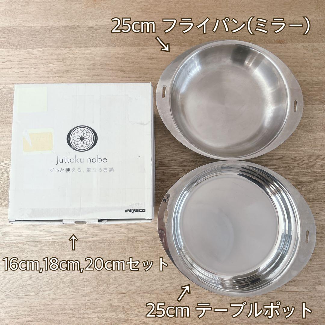 十得鍋(３サイズ)・フライパン・テーブルポット　セット※バラ売り不可　宮崎製作所