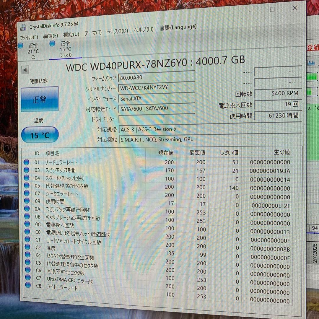 WD Purple 4TB HDD 監視用HDD 正常動作品 9台セット