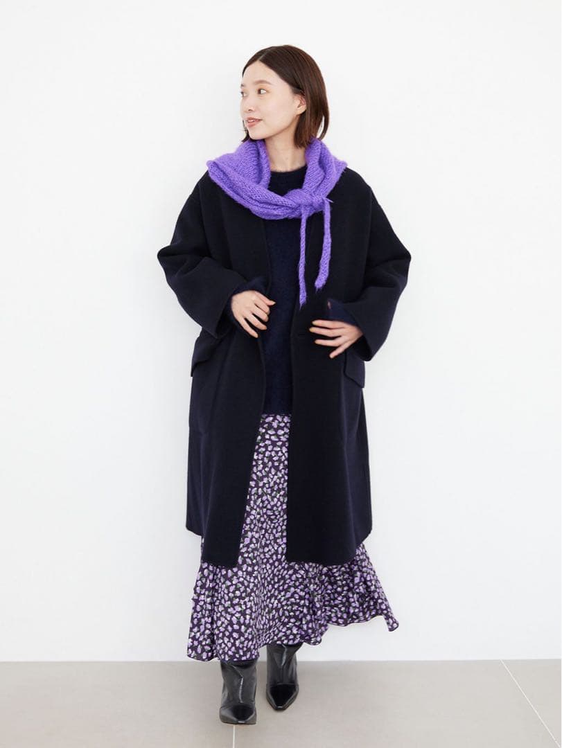 IENA モッサーダブルフェイス Vネックコート 36